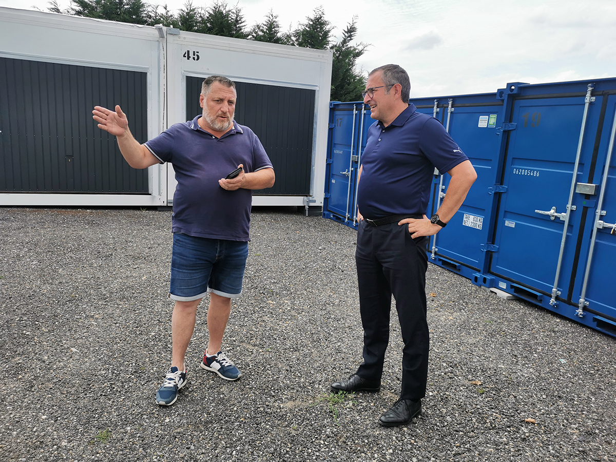 Jean-François Portarrieu visite l'entreprise Modul'ère